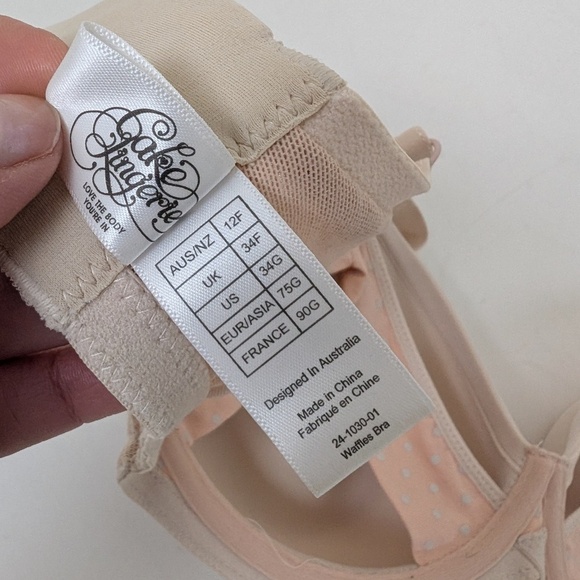 Cake Lingerie Waffles Bra Nursing Bra Underwire T-shirt Satin Nude - Picture 9 of 9